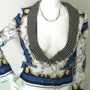 Ark & co. Navy and Ivory Blazer NWT